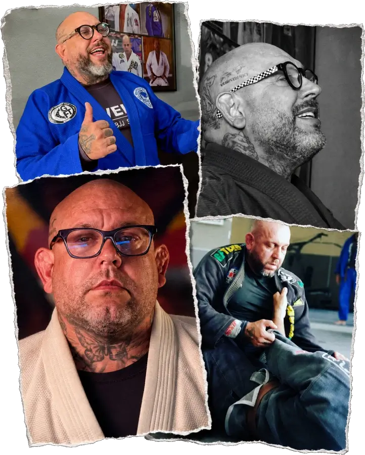 Mestre Fran do Carmo, faixa preta de Jiu-Jitsu e líder da academia Caveira BJJ