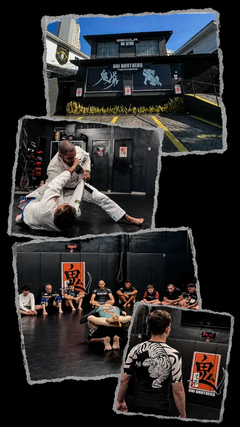 Treino de jiu-jitsu na Oni Brothers, no Alto da Lapa, São Paulo